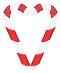 Candy Cane Heart No Background
